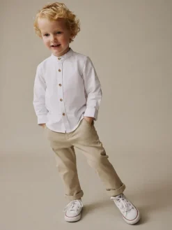 Next Long Sleeve Grandad Collar Oxford Shirt (3mths-7yrs)^BOY Suits & Vest|Shirts