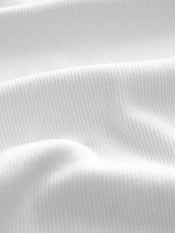 Next White Long Sleeve Ribbed Crew Neck Top^Women Nightwear|Tops & T-Shirts