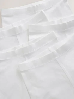 Best Next Longer Length 5 Pack Cotton Rich Stretch Cycle Shorts (3-16yrs) White
