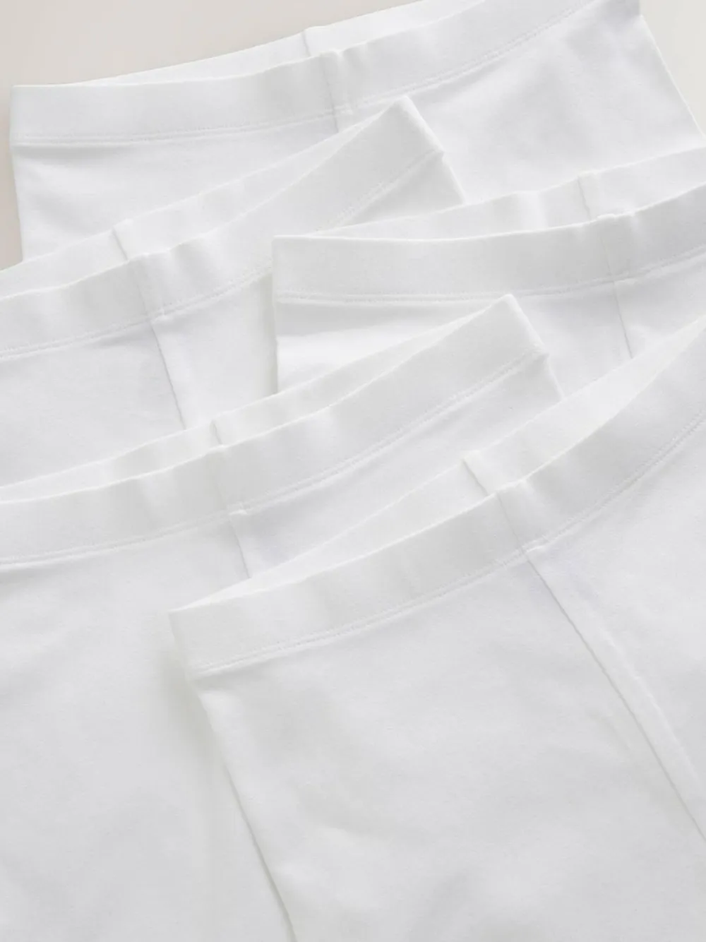 Best Next Longer Length 5 Pack Cotton Rich Stretch Cycle Shorts (3-16yrs) White