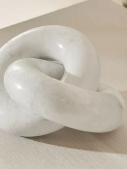 Next White Marble Decorative Knot Ornament^ Ornaments