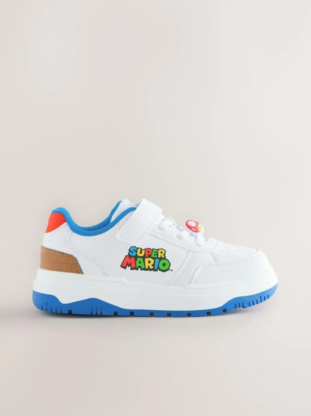Next White Mario Elastic Lace Trainers^BOY Sneakers