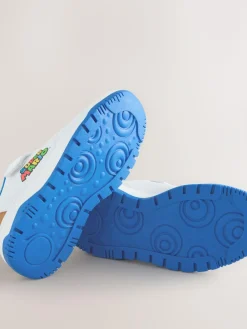 Next White Mario Elastic Lace Trainers^BOY Sneakers