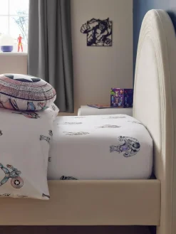Next White Marvel 100% Cotton Fitted Sheet