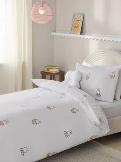 Next White Miffy Duvet Cover and Pillowcase Set^ Childrens Bedding