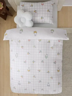 Next White Miffy Duvet Cover and Pillowcase Set^ Childrens Bedding