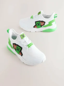 Next White Minecraft Elastic Lace Trainers^BOY Sneakers|Sneakers