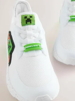Next White Minecraft Elastic Lace Trainers^BOY Sneakers|Sneakers