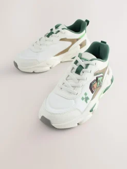 Clearance Next White Minecraft Elastic Lace Trainers