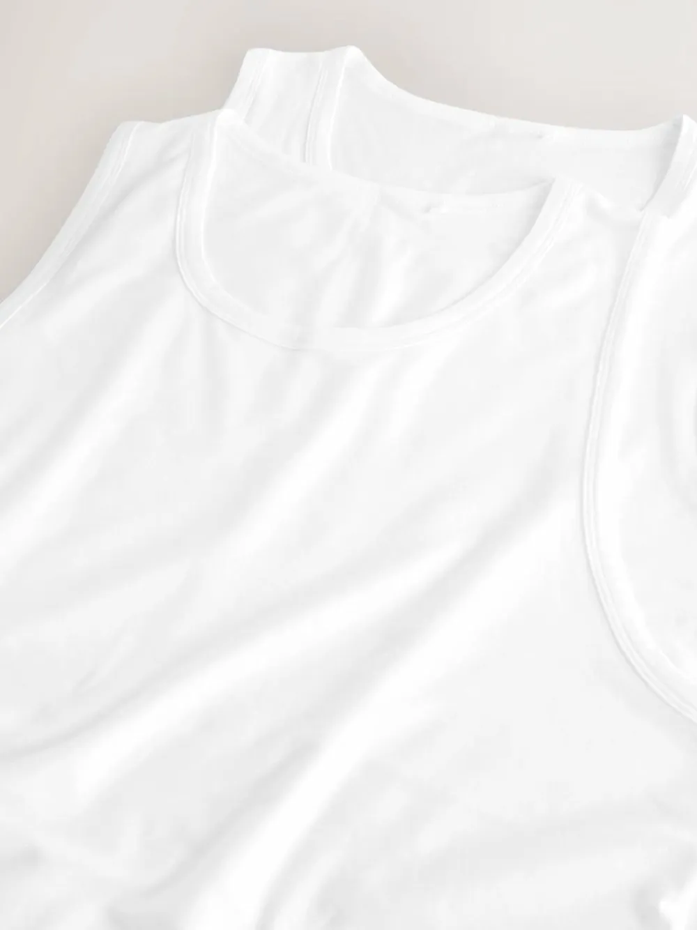Online Next White Modal Layering Vests 2 Pack