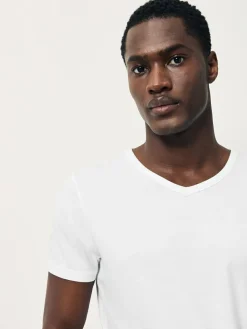 Next White Modal Layering V-Neck T-Shirt 5 Pack^ Tops & T-Shirts