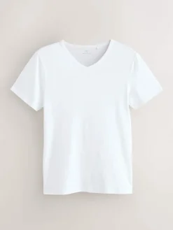 Next White Modal Layering V-Neck T-Shirt 5 Pack^ Tops & T-Shirts