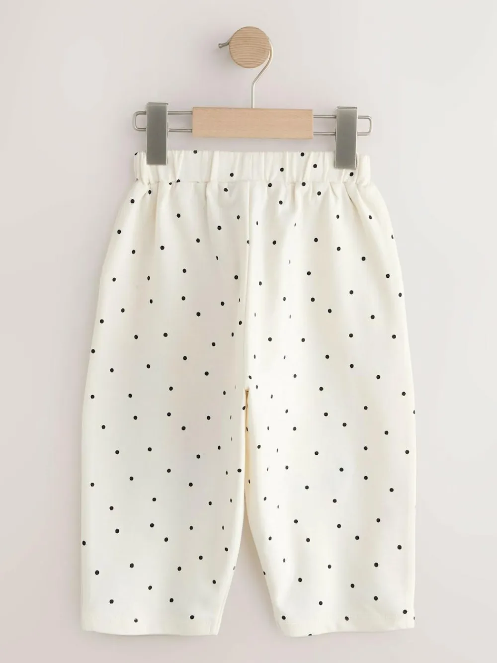 Next Embellished Barrel Trousers (3mths-7yrs) White Mono Spot Bears