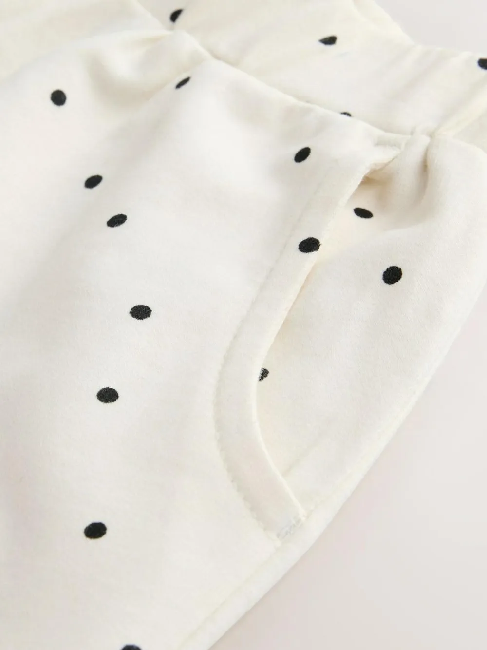 Next Embellished Barrel Trousers (3mths-7yrs) White Mono Spot Bears