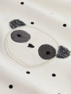 Next Embellished Barrel Trousers (3mths-7yrs) White Mono Spot Bears