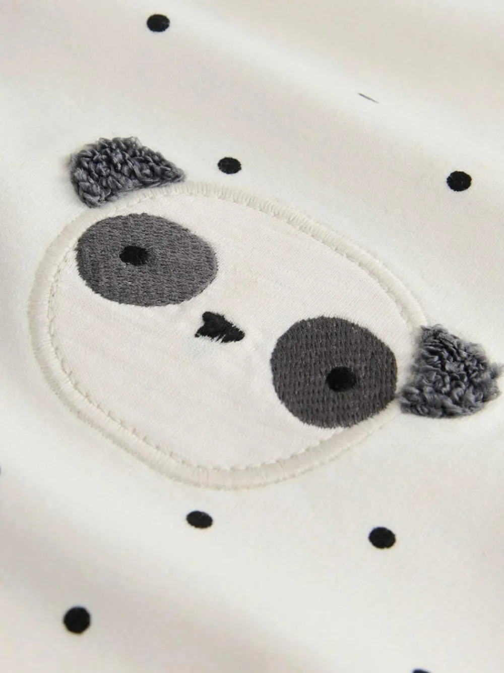 Next Embellished Barrel Trousers (3mths-7yrs) White Mono Spot Bears