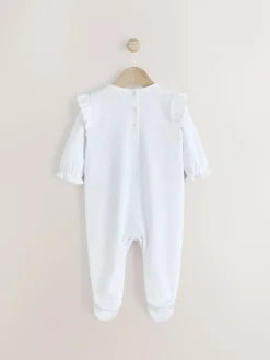 Best Next White Occasion Baby Sleepsuit (0mths-2yrs)