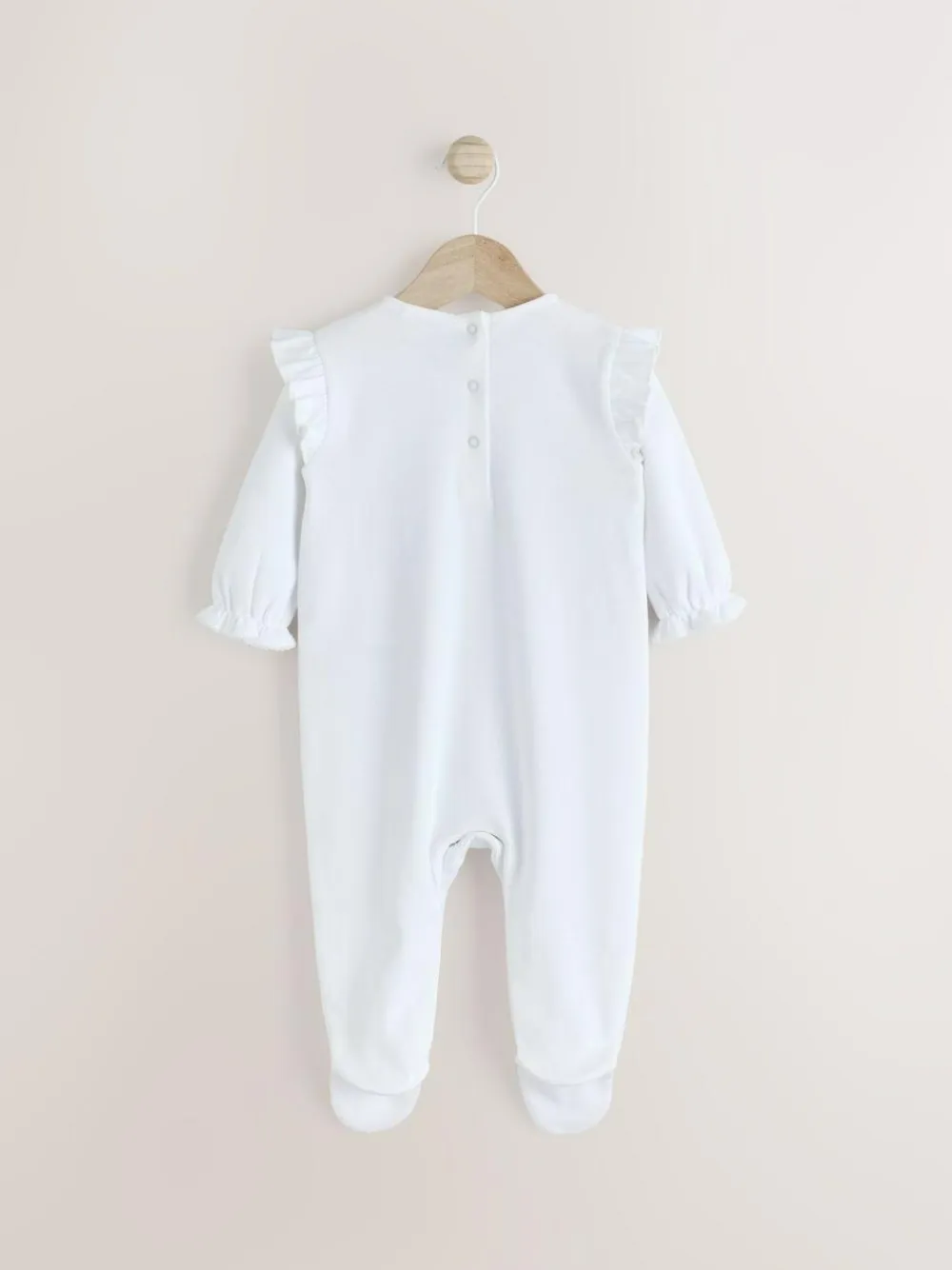 Best Next White Occasion Baby Sleepsuit (0mths-2yrs)