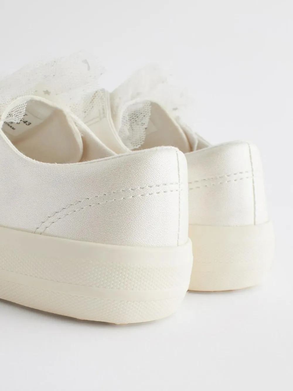 Next White Occasion Tulle Lace-Up Trainers^ Sneakers|Boots