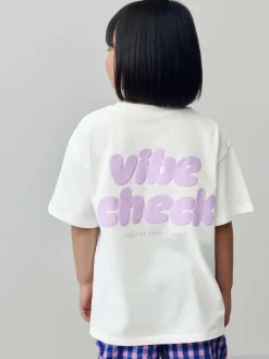 Next White Oversized Graphic Print T-Shirt (3-16yrs)^ T-Shirts