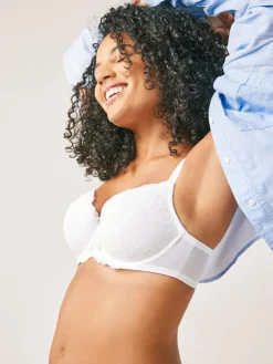 New Next Pad Balcony DD+ Lace Bra White