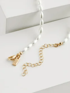 Next White Pearl Effect Short Necklace^Women Jewellery