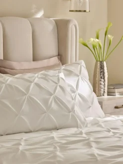 Next Pinch Pleat Soft Touch Brushed Duvet Cover and Pillowcase Set^ Bedsets & Duvet Covers