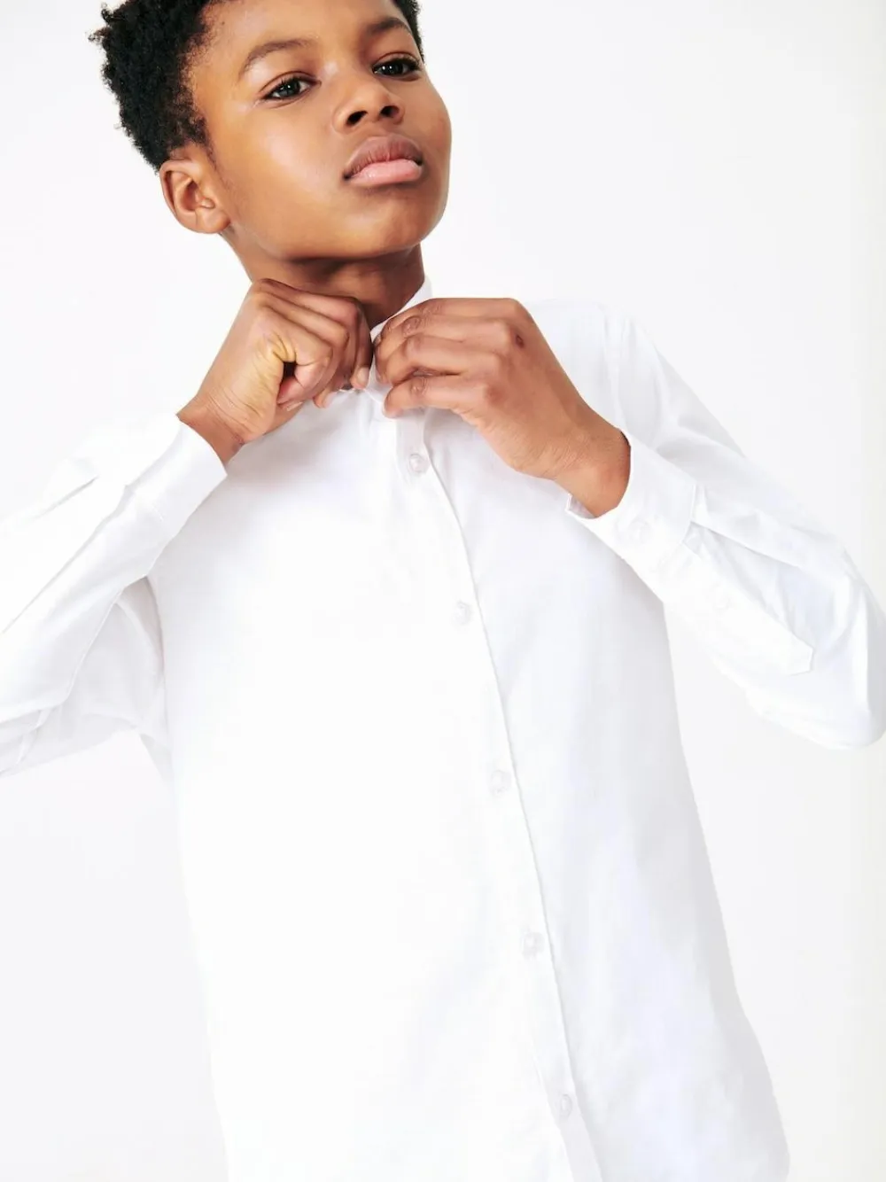 Next White Plain Single Oxford Shirt (3-16yrs)^BOY Occasionwear|Shirts