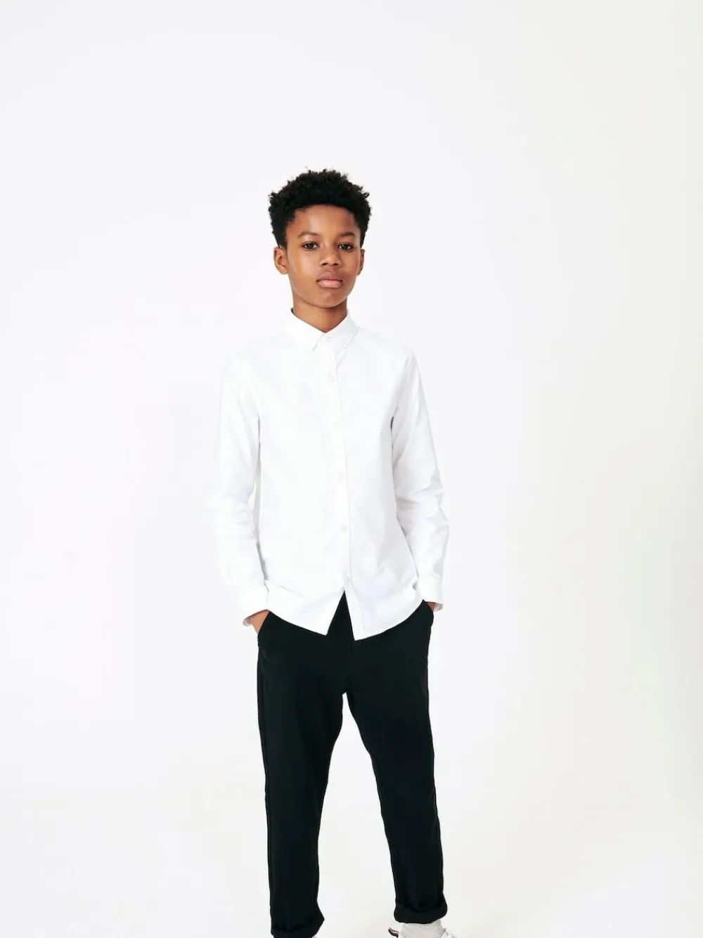 Next White Plain Single Oxford Shirt (3-16yrs)^BOY Occasionwear|Shirts