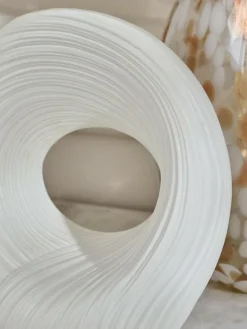 Next White Pleated Ornament^ Ornaments