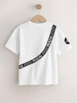 New Next White Pokemon Short Sleeve Bag T-Shirt (4-14yrs)