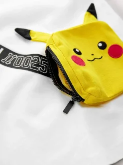 New Next White Pokemon Short Sleeve Bag T-Shirt (4-14yrs)