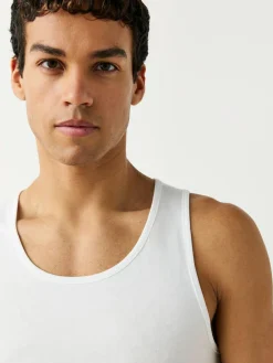 Best Next Pure 100% Cotton Layering Vests 2 Pack White