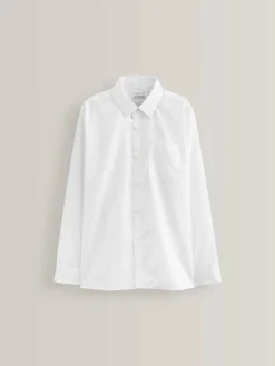 Next White Regular Fit 5 Pack Long Sleeve School Shirts (3-17yrs)^BOY Shirts