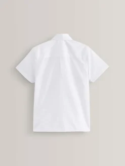 Next White Regular Fit 5 Pack Short Sleeve School Shirts (3-17yrs)^BOY Shirts