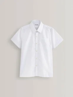 Discount Next Regular Fit 2 Pack Short Sleeve School Shirts (3-17yrs) White