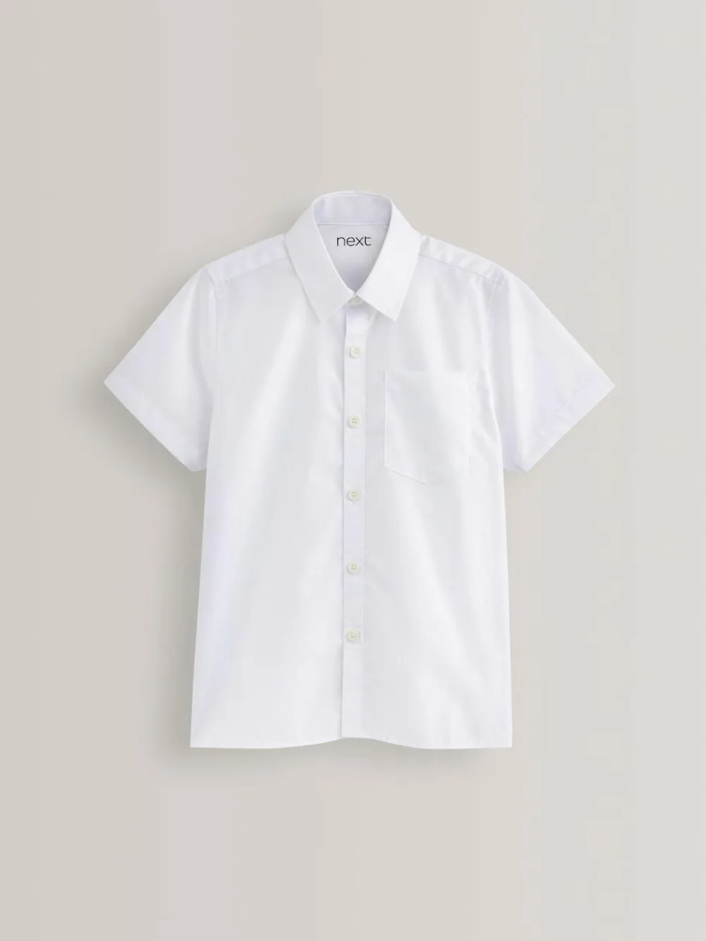 Discount Next Regular Fit 2 Pack Short Sleeve School Shirts (3-17yrs) White