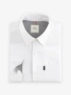 Next White Regular Fit Button Down Easy Iron Oxford Shirt^ Shirts