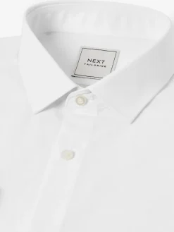Online Next White Regular Fit Easy Care Single Cuff Smart Shirt
