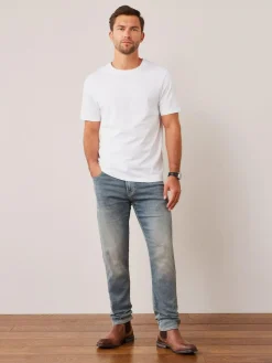 New Next White Regular Fit Essential Crew Neck Cotton T-Shirt