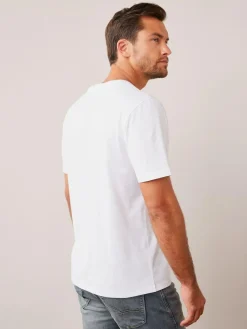 New Next White Regular Fit Essential Crew Neck Cotton T-Shirt