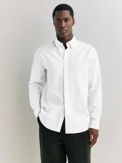 Next White Regular Fit Long Sleeve Oxford Shirt^ Shirts|Occasionwear