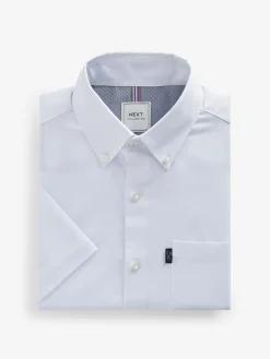 Next Regular Fit Short Sleeve Easy Iron Button Down Oxford Shirt^ Shirts