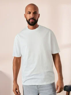 Hot Next White Regular Fit Signature SUPIMA® Cotton Crew Neck T-Shirt