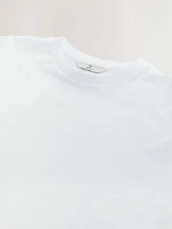 Hot Next White Regular Fit Signature SUPIMA® Cotton Crew Neck T-Shirt