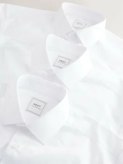 Next Regular Fit Single Cuff Easy Care Smart Shirts 3 Pack^ Shirts