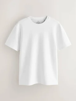 Next White Regular Fit Smart Soft Touch Heavyweight T-Shirt^ Nightwear|Tops & T-Shirts