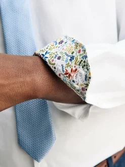 Next Regular Fit Textured Long Sleeve Formal Shirt with Trim^ Shirts|Occasionwear