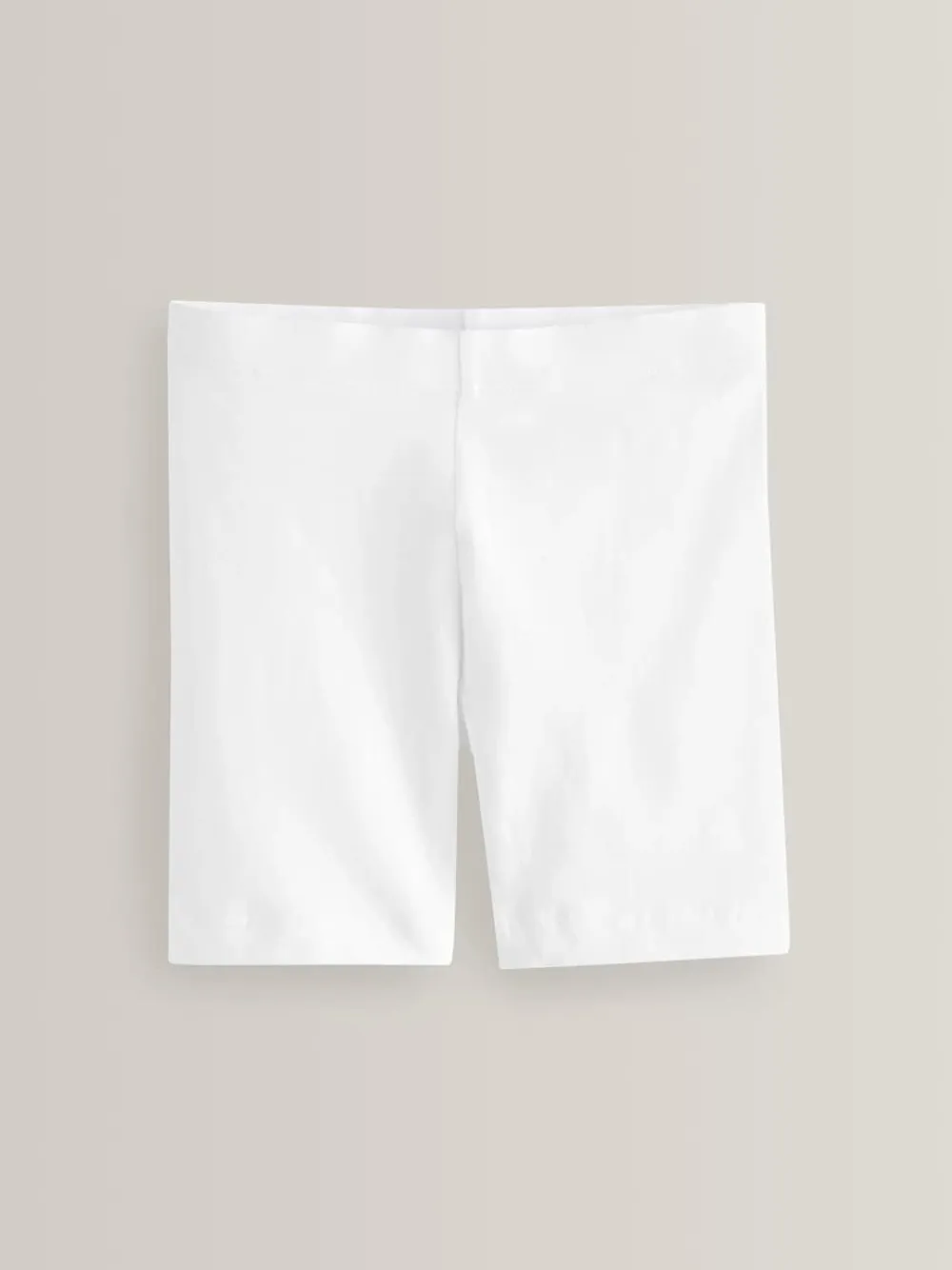 New Next Regular Length 2 Pack Cotton Rich Stretch Cycle Shorts (3-16yrs) White