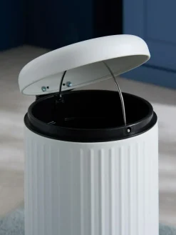Discount Next White Rib Soft Close 3 Litre Pedal Bin